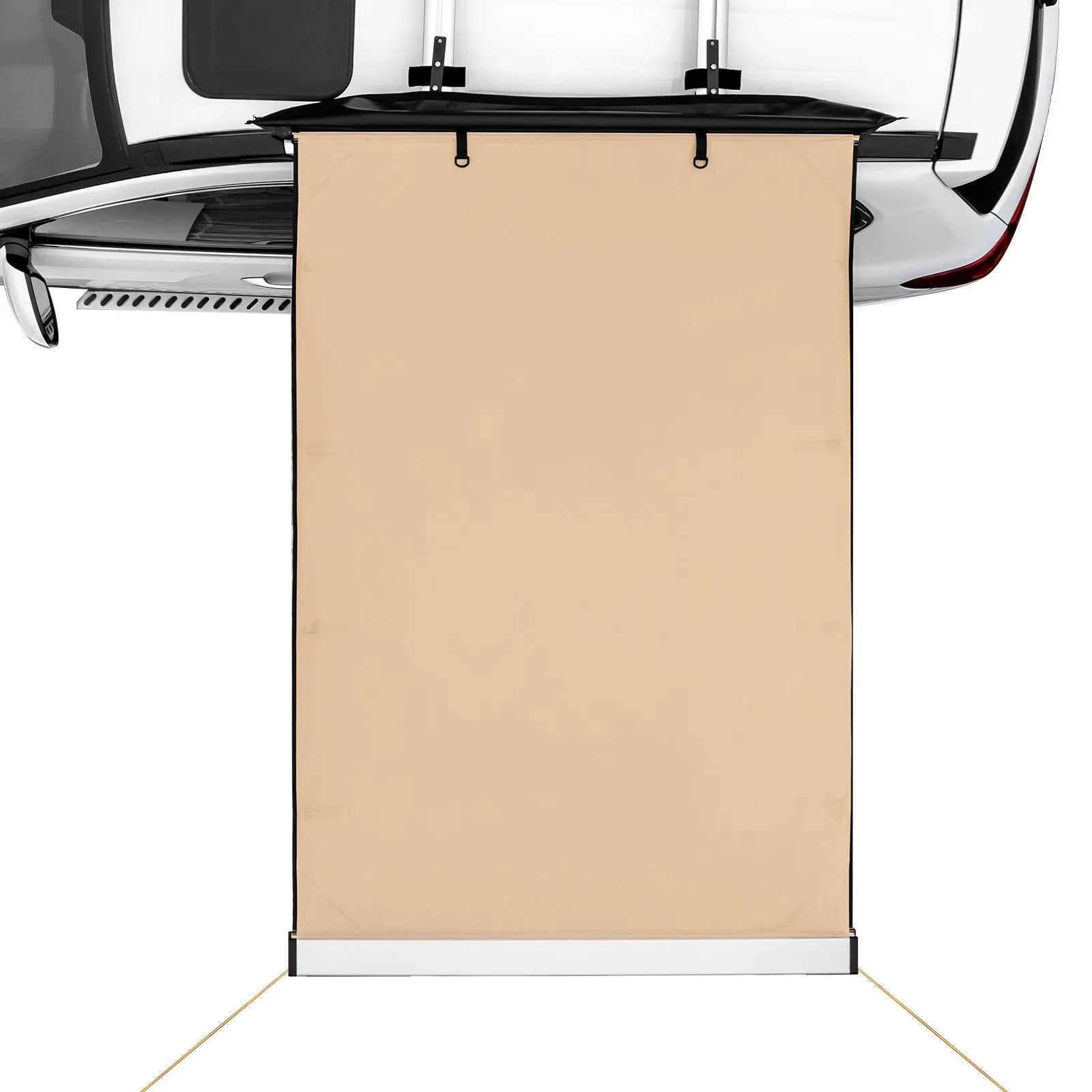 VEVOR Car Side Awning, Large 6.6' x 8.2' Shade Coverage Vehicle Awning, PU3000mm UV50+ Retractable Car Awning with Waterproof Storage Bag, Height Adjustable, Suitable for Truck, SUV, Van, Campers