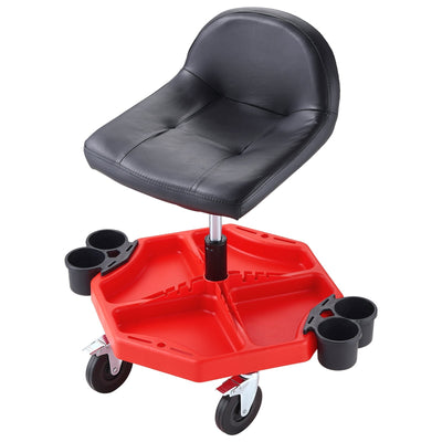 VEVOR Mechanics Swivel Seat 300 LBS Rolling Work Stool Height Adjustable Seat 