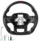 VEVOR Steering Wheel for 2021-2024 Ford F150, Carbon Fiber Steering Wheel D-Shaped Flat-Bottom, Leather Grip with Non-Slip Texture & Precise Stitching, Accessories Replacement for Ford F150, Black