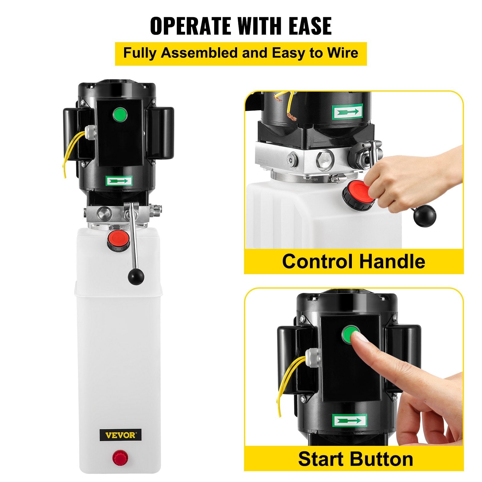 VEVOR 2.2KW Car Plastic Lift Hydraulic Power Unit 6L Hydraulic Power Pack 220V 3HP 50HZ 2750 PSI for Two and Four Post Lift Auto Hoist Car Lift 