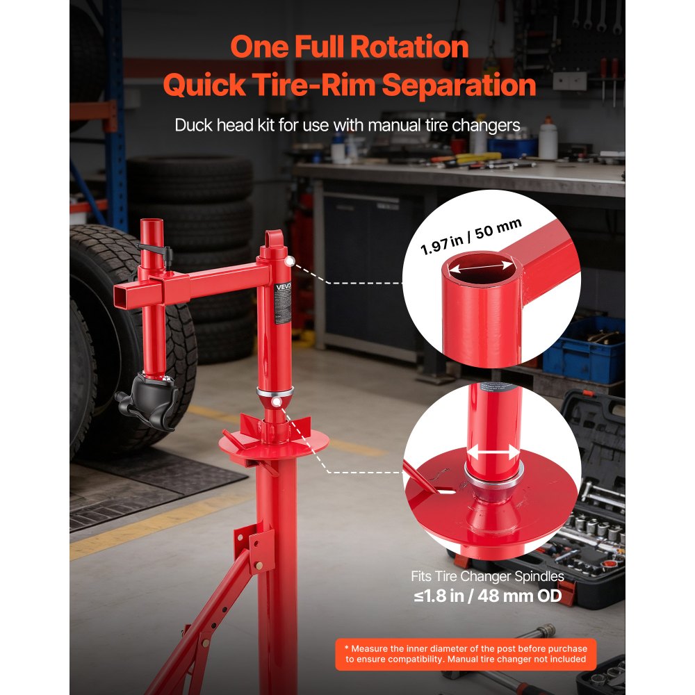Manual Tire Changer & Duck Head Adapter Kit – Tire Mounting and Demounting Tools
