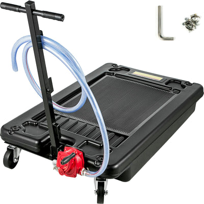 Vevor Low Profile Oil Drain Pan 17 Gallon Foldable Highly Durable & 8' Hose 