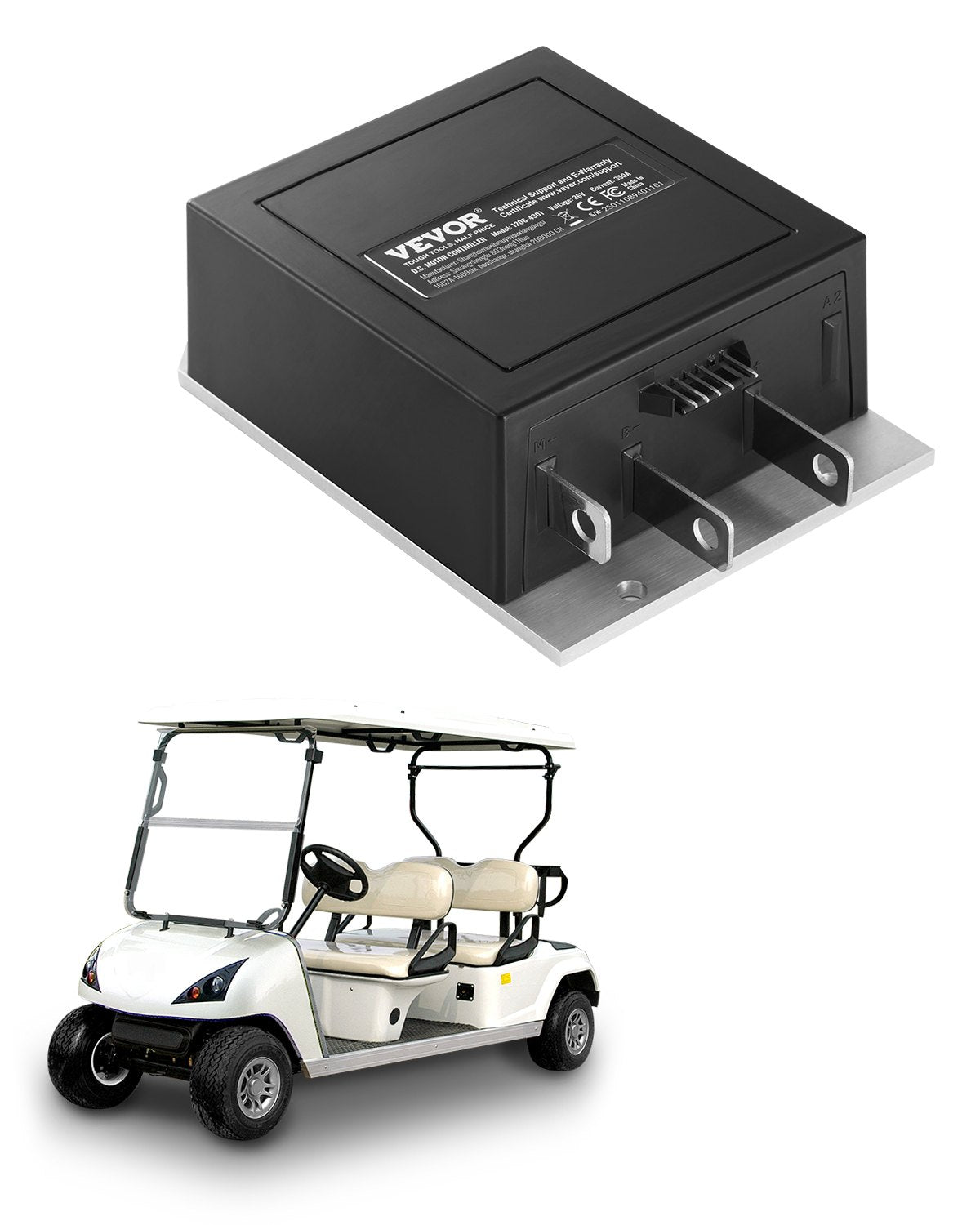 VEVOR Golf Cart Controller 36V 350A Speed Controller for EZGO 1206-4301 Models 