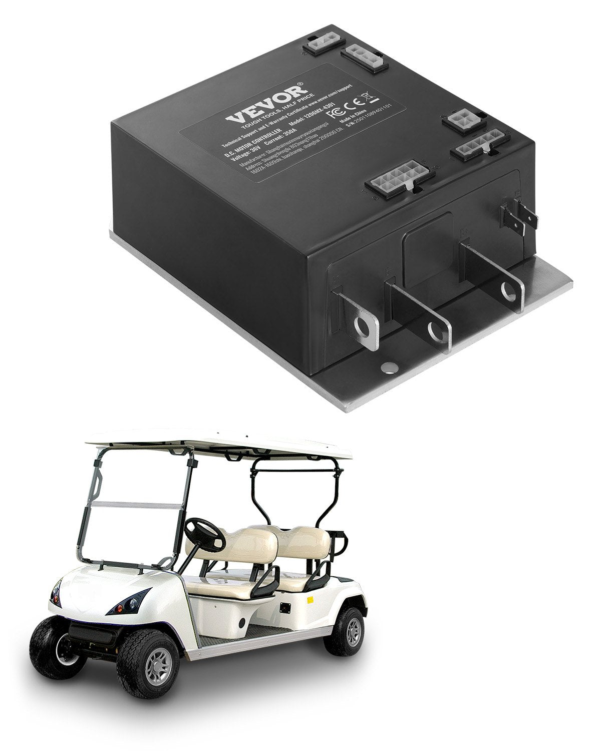 VEVOR Golf Cart Controller 36V 350A Speed Controller for EZGO TXT 1206MX-4301 