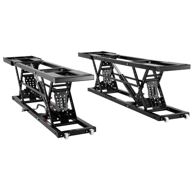 VEVOR Car Lift, 7,000 LBS Capacity Portable Car Lift, with Extended-Length Plates, 26.8" Max. Height, Heavy-duty Carbon Steel Truck Lift with Power Unit, Auto Car Jack Lifts for Home Garage Shop 