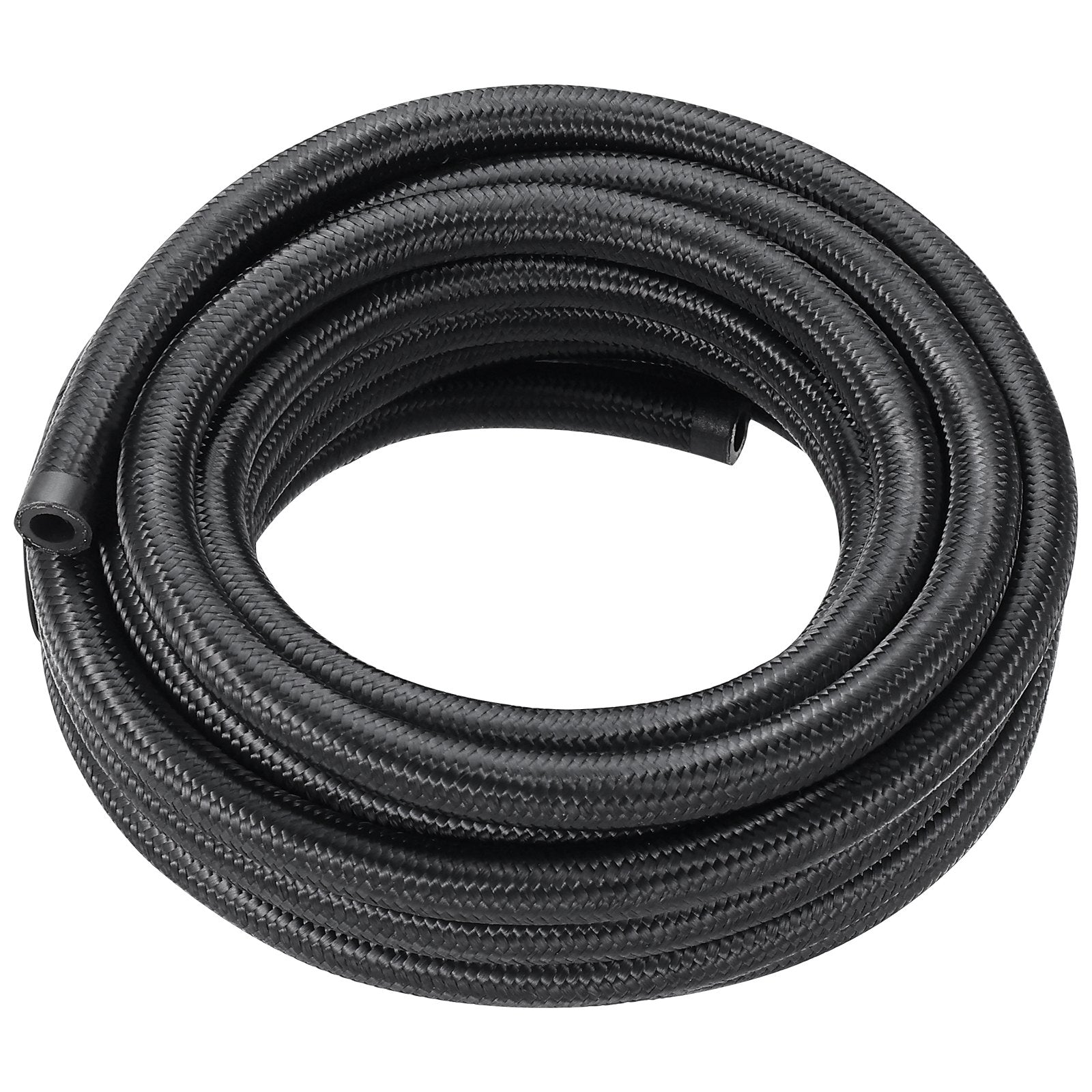 VEVOR 6AN Fuel Line Kit, 20 FT Fuel Hose Kit, 0.34" Nylon Stainless Steel Braided Fuel Line Oil/Gas/Diesel Hose End Fitting Kit, with 12 PCS Swivel Fitting Adapter Kit, Black 