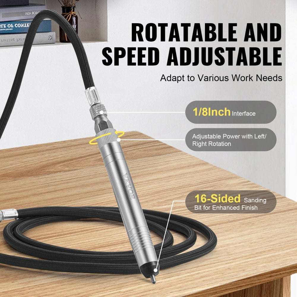 VEVOR Pneumatic Engraving Pen Air Scribe 1/4" Micro Grinder Pencil Carving Tool 