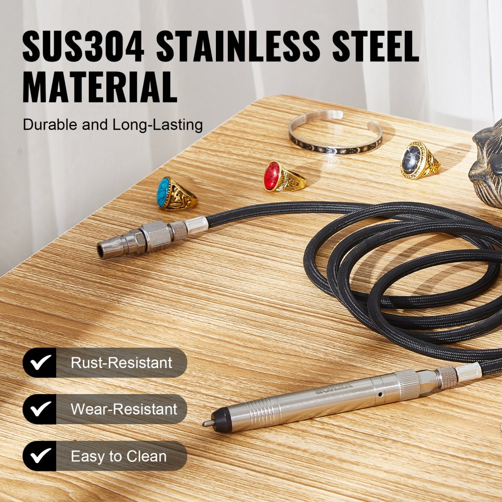 VEVOR Pneumatic Engraving Pen Air Scribe 1/4" Micro Grinder Pencil Carving Tool 