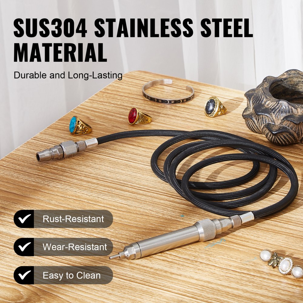 VEVOR Pneumatic Engraving Pen Air Scribe 1/8" Micro Grinder Pencil Carving Tool 