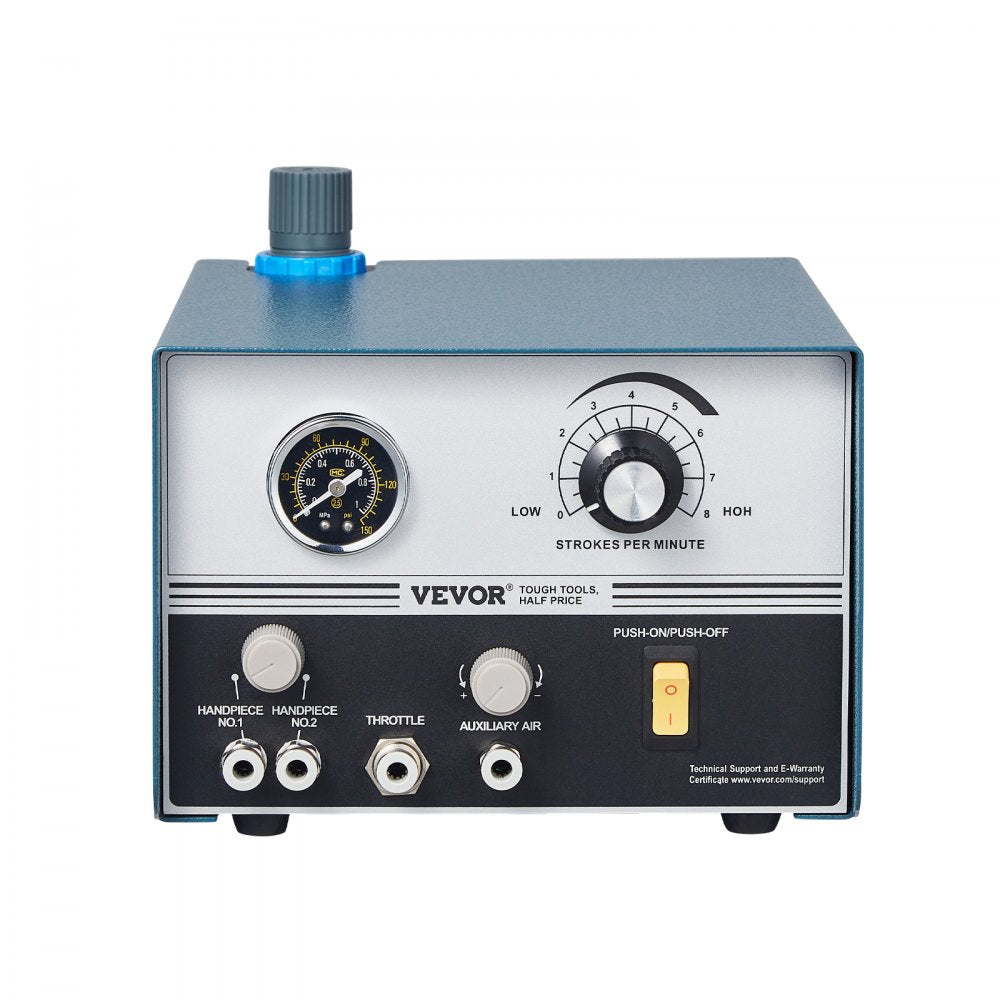 VEVOR Pneumatic Engraver 1200-6000 RPM Dual Ended Pneumatic Engraving Machine 