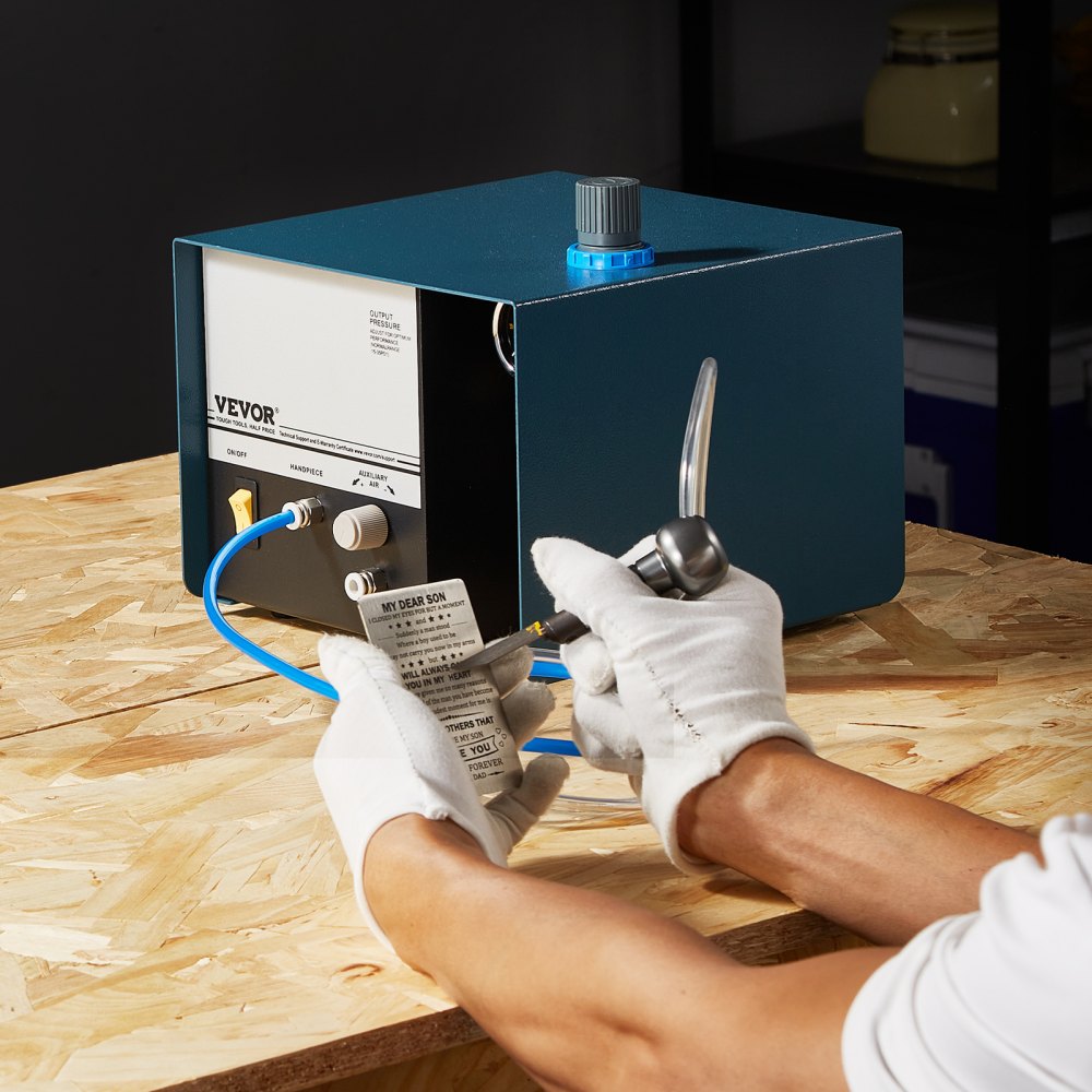 VEVOR Pneumatic Engraver 28000 RPM 80W Single Ended Pneumatic Engraving Machine 