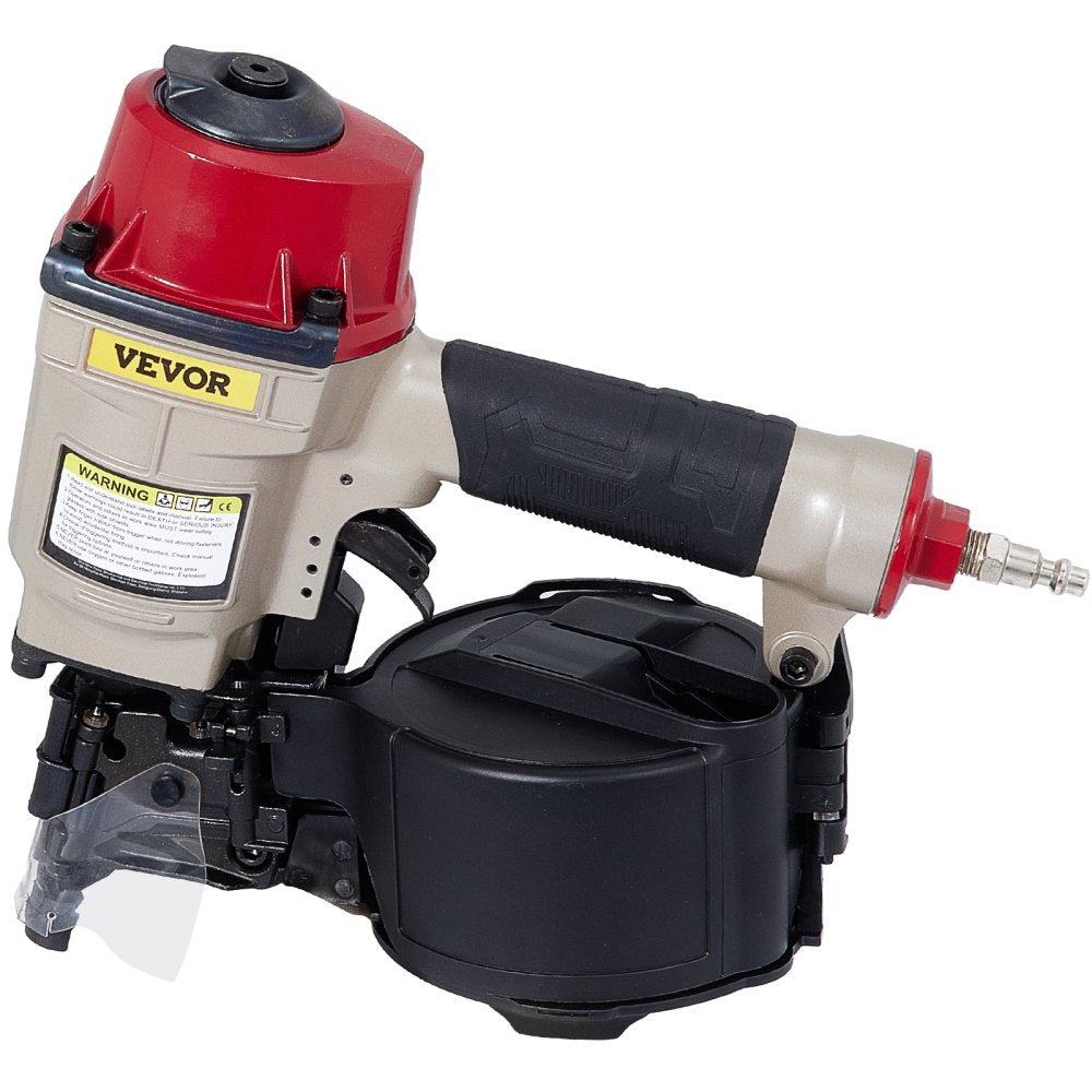 VEVOR Roofing Nail Gun CN55, Professional Coil Nailer from 1-Inch up to 2-1/4-Inch, Siding Nailer with Adjustable PC Magazine Coil Siding Nailer 15 Degree for Driving Roofing Nails Fast and Hard 