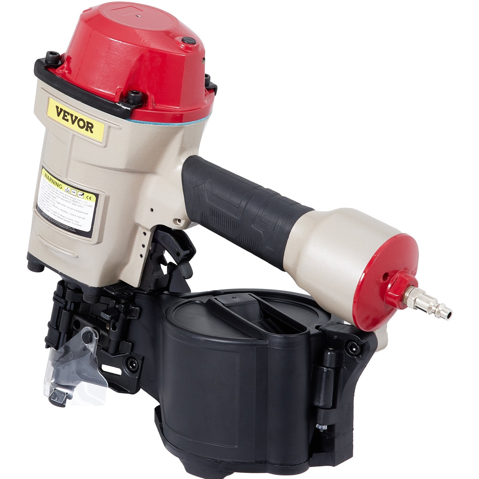 VEVOR Roofing Nail Gun CN70, Professional Coil Nailer from 1-3/4-Inch up to 2-3/4-Inch, Siding Nailer with Adjustable PC Magazine Coil Siding Nailer 15 Degree for Driving Roofing Nails Fast and Hard 