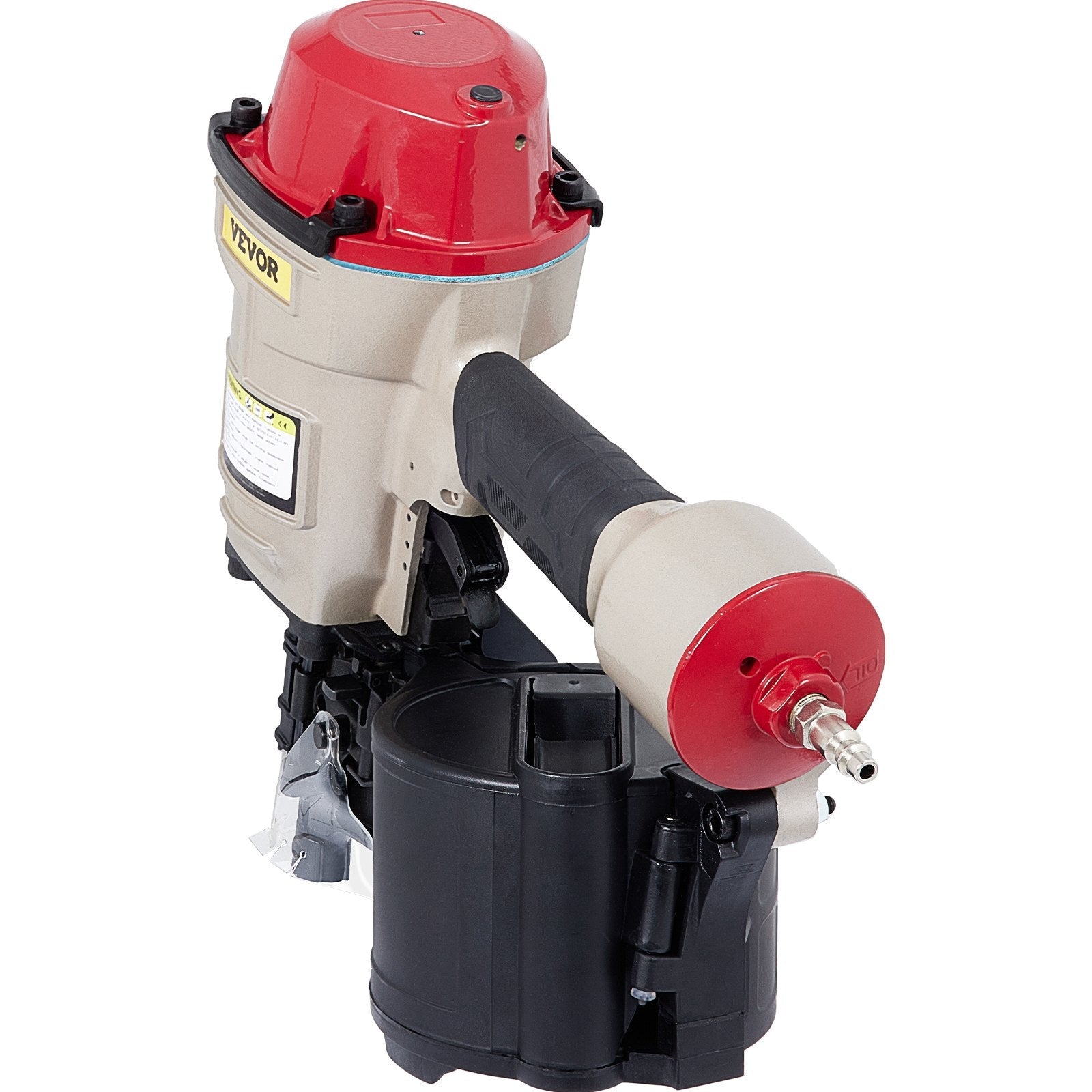 VEVOR Roofing Nail Gun CN70, Professional Coil Nailer from 1-3/4-Inch up to 2-3/4-Inch, Siding Nailer with Adjustable PC Magazine Coil Siding Nailer 15 Degree for Driving Roofing Nails Fast and Hard 
