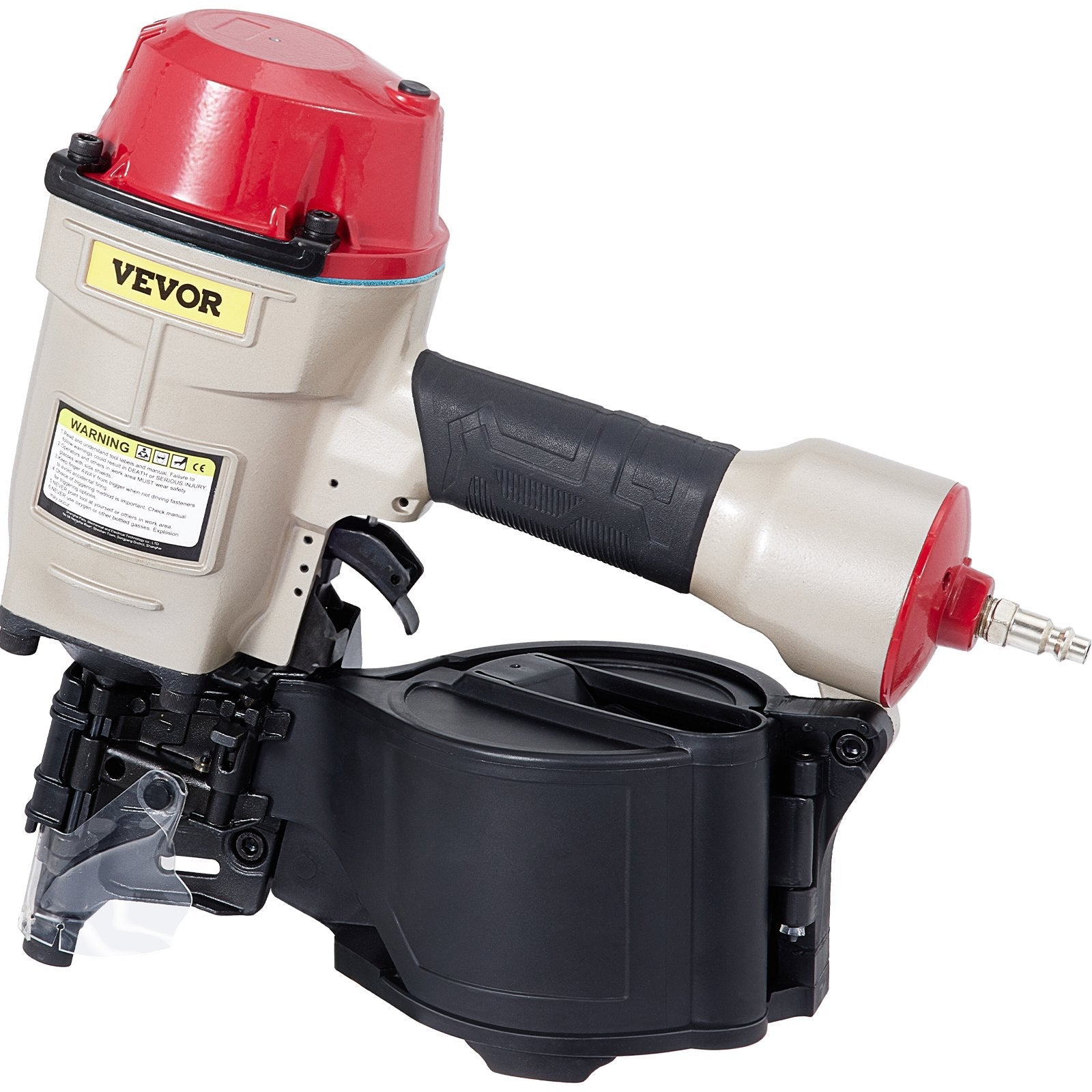 VEVOR Roofing Nail Gun CN70, Professional Coil Nailer from 1-3/4-Inch up to 2-3/4-Inch, Siding Nailer with Adjustable PC Magazine Coil Siding Nailer 15 Degree for Driving Roofing Nails Fast and Hard 