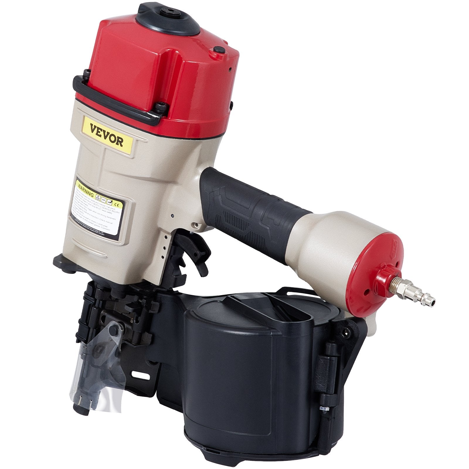 VEVOR Roofing Nail Gun CN80, Professional Coil Nailer from 2-Inch up to 3-1/4-Inch, Siding Nailer with Adjustable PC Magazine Coil Siding Nailer 15 Degree for Driving Roofing Nails Fast and Hard 