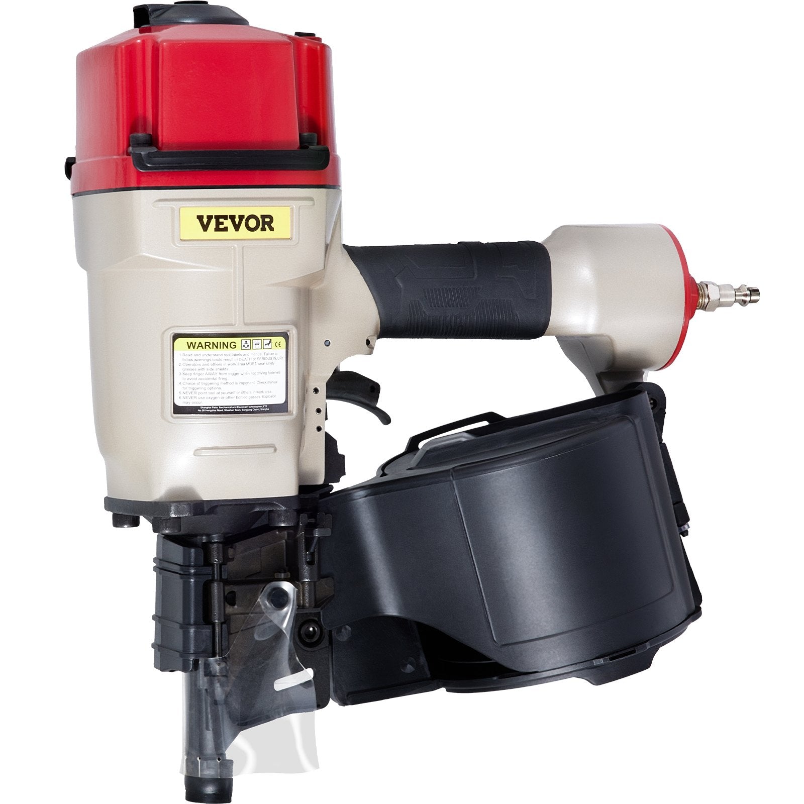VEVOR Roofing Nail Gun CN80, Professional Coil Nailer from 2-Inch up to 3-1/4-Inch, Siding Nailer with Adjustable PC Magazine Coil Siding Nailer 15 Degree for Driving Roofing Nails Fast and Hard 
