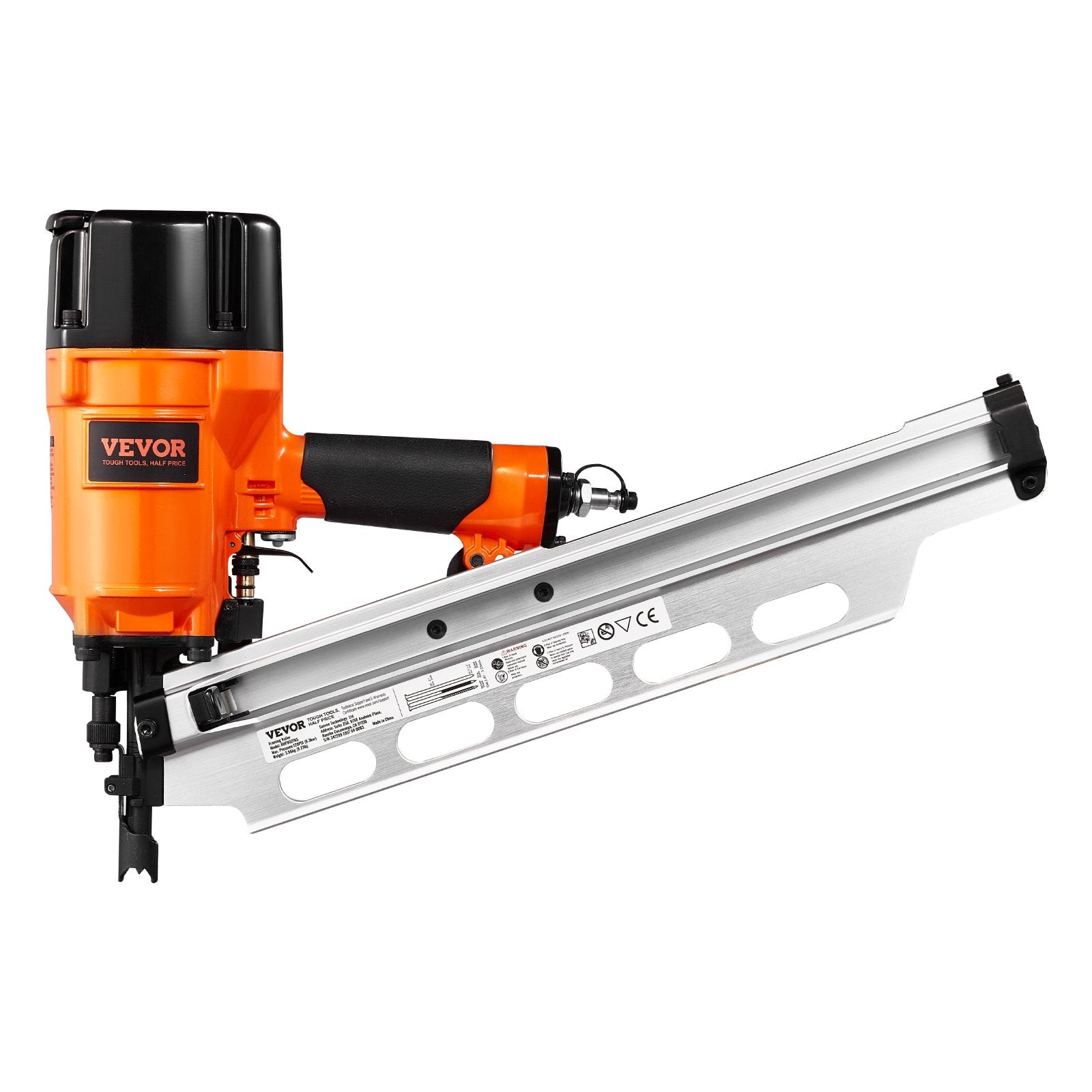 VEVOR Framing Nailer 2" to 3-1/2" 21° Full Round Head Pneumatic Framing Nailer 
