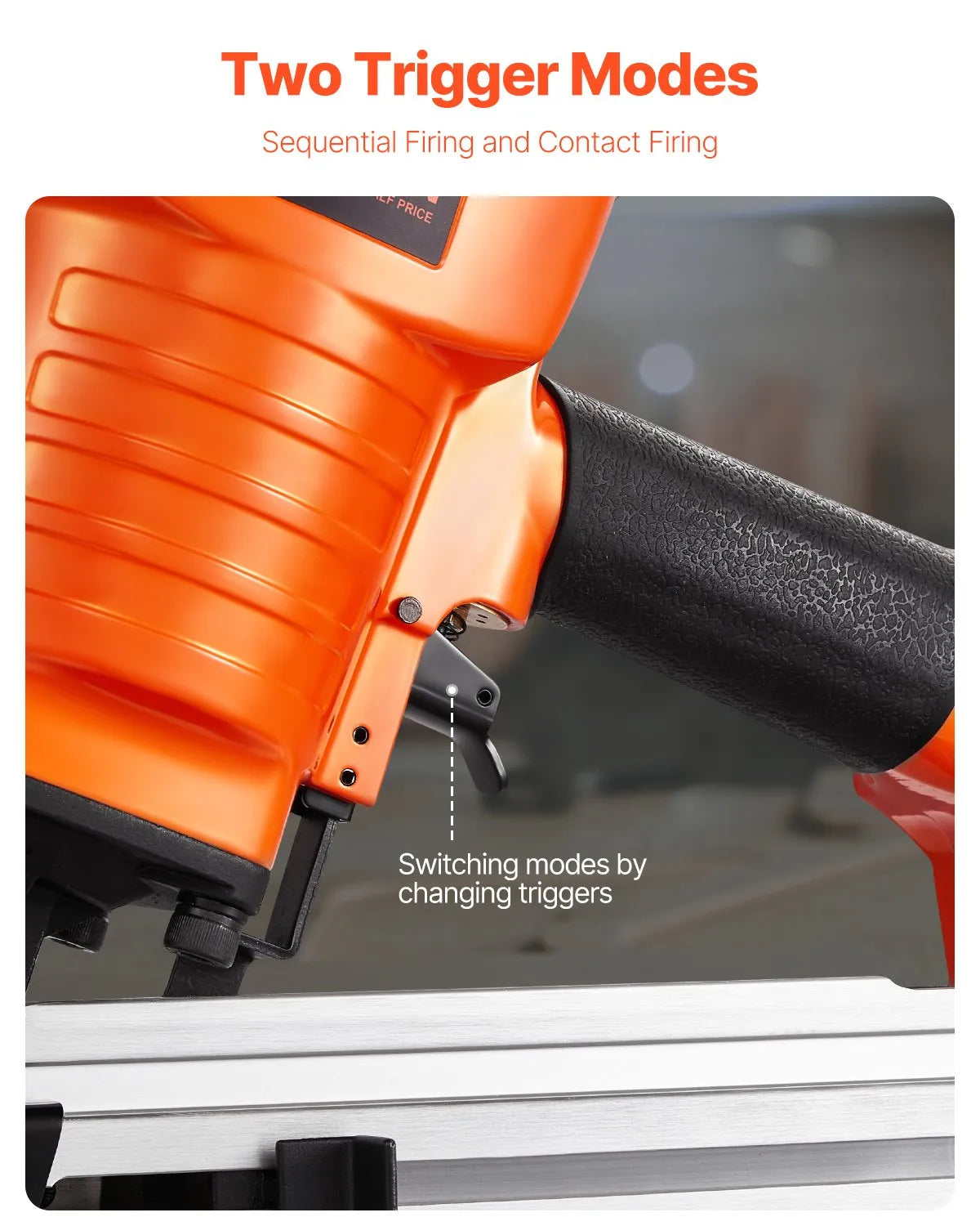 VEVOR Framing Nailer 2" to 3-1/2" 21° Full Round Head Pneumatic Framing Nail Gun