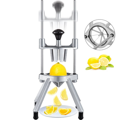 VEVOR 8-Section Commercial Easy Wedger Stainless Steel Blade Fruit Lime Slicer, Lemon Cutter 8 Wedges for Bar Restaurant 