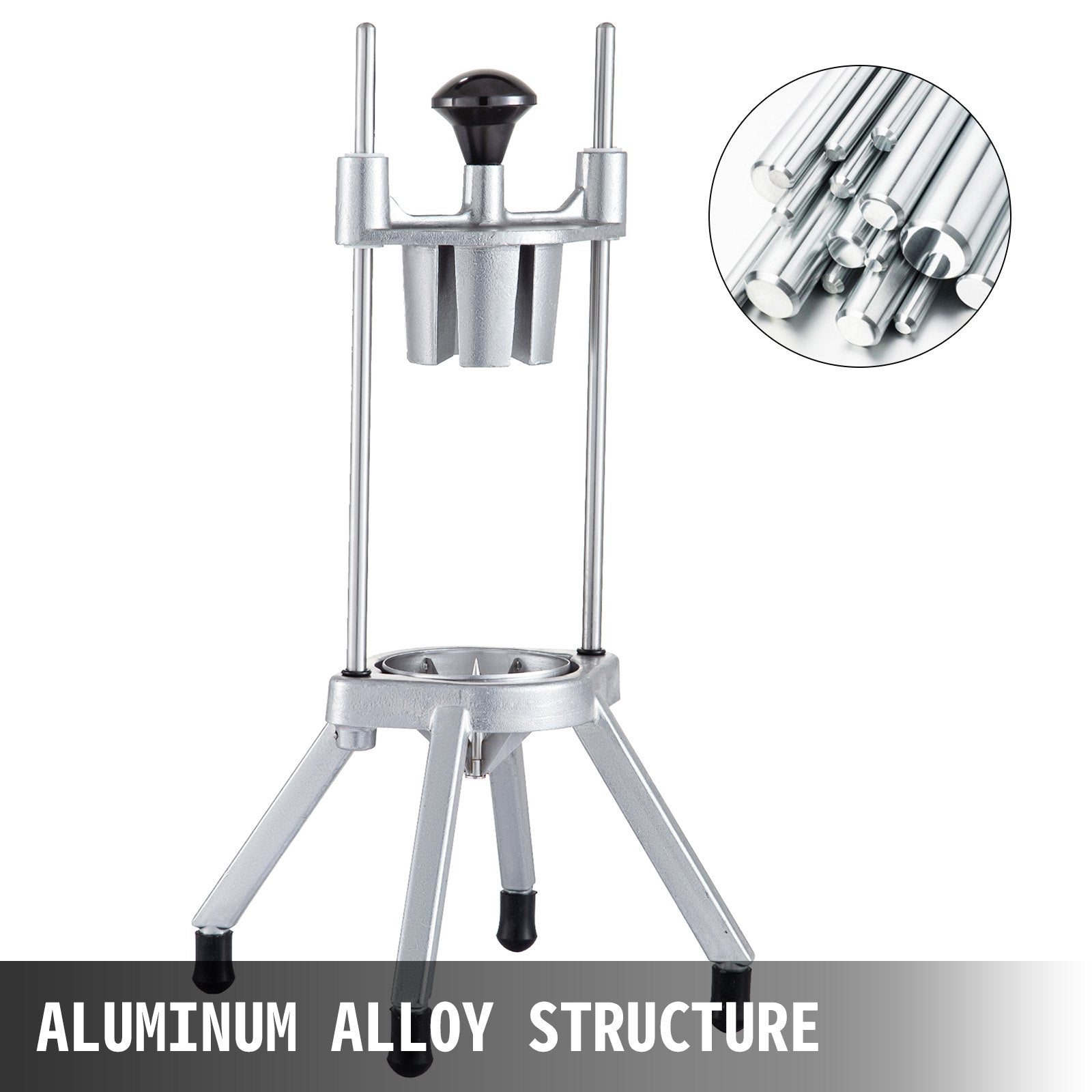VEVOR 8-Section Commercial Easy Wedger Stainless Steel Blade Fruit Lime Slicer, Lemon Cutter 8 Wedges for Bar Restaurant 