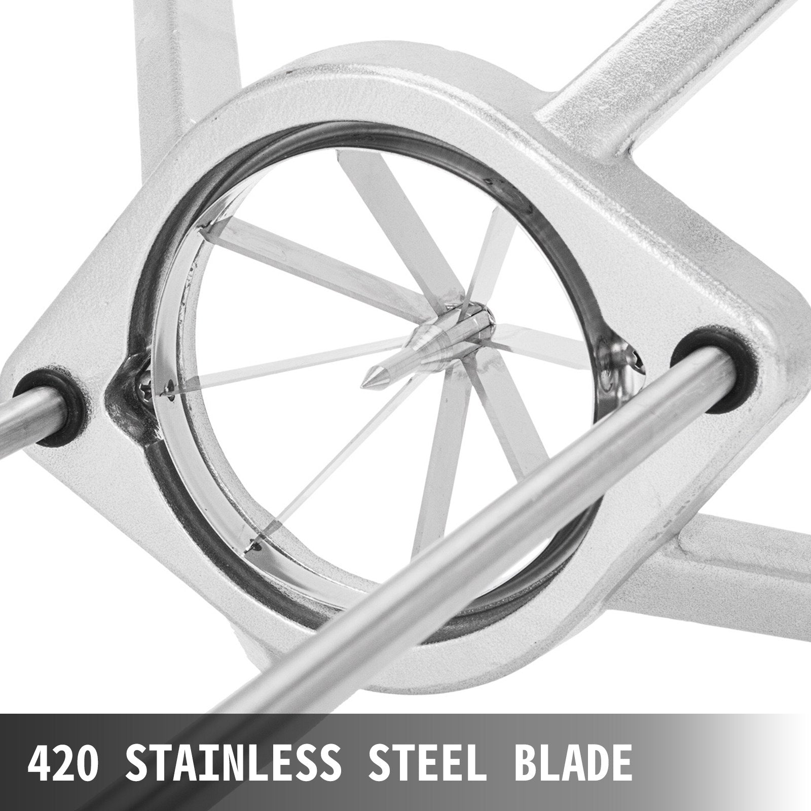 VEVOR 8-Section Commercial Easy Wedger Stainless Steel Blade Fruit Lime Slicer, Lemon Cutter 8 Wedges for Bar Restaurant 