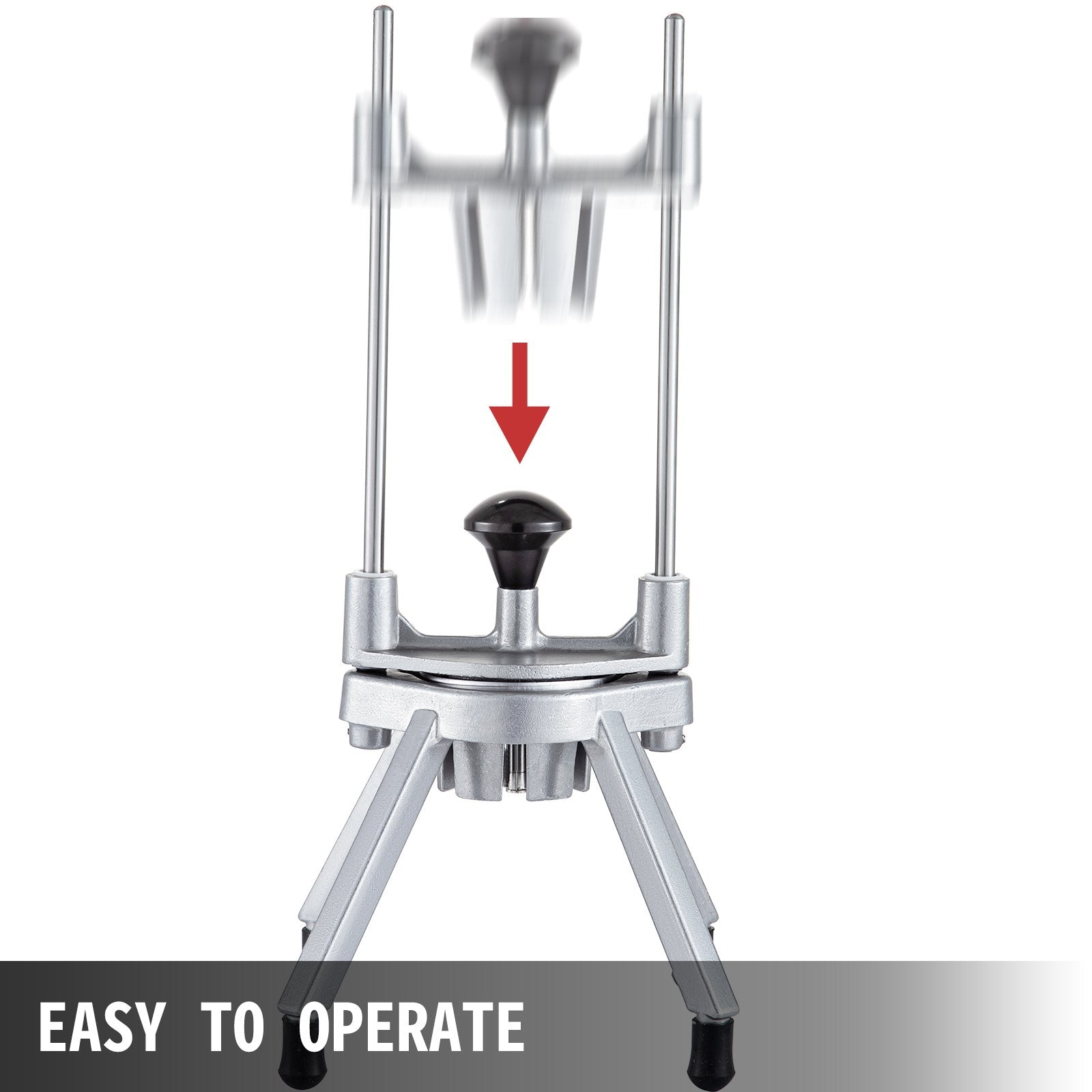 VEVOR 8-Section Commercial Easy Wedger Stainless Steel Blade Fruit Lime Slicer, Lemon Cutter 8 Wedges for Bar Restaurant 