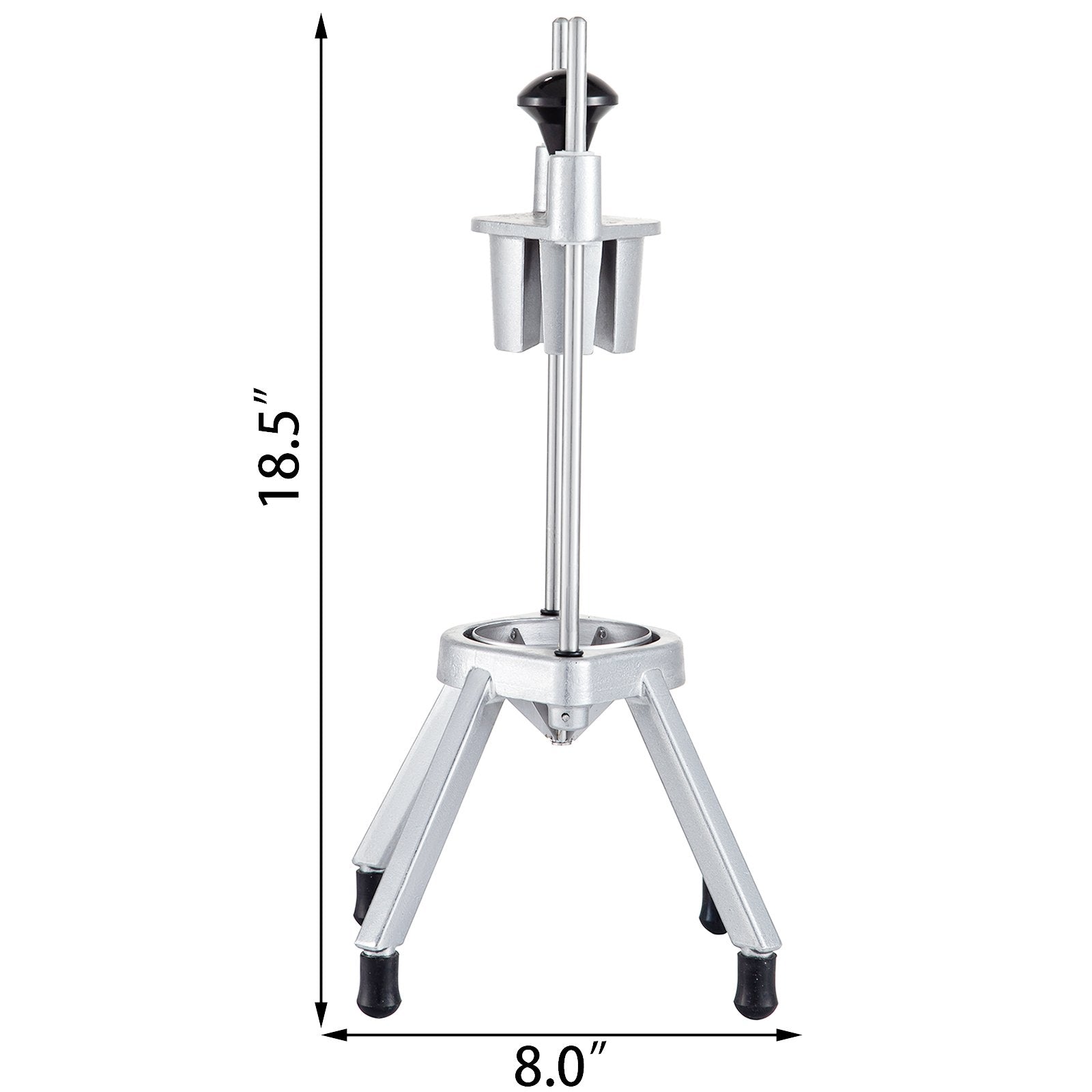 VEVOR 8-Section Commercial Easy Wedger Stainless Steel Blade Fruit Lime Slicer, Lemon Cutter 8 Wedges for Bar Restaurant 