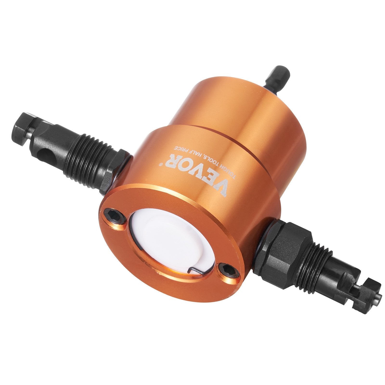 VEVOR Double Head Sheet Metal Nibbler Cutter, 360 Degree Metal Nibbler Drill Attachment with Extra Punch and Die, Cutting Hole Accessory and Step Drill Bit, for Straight Curve and Circle Cutting 