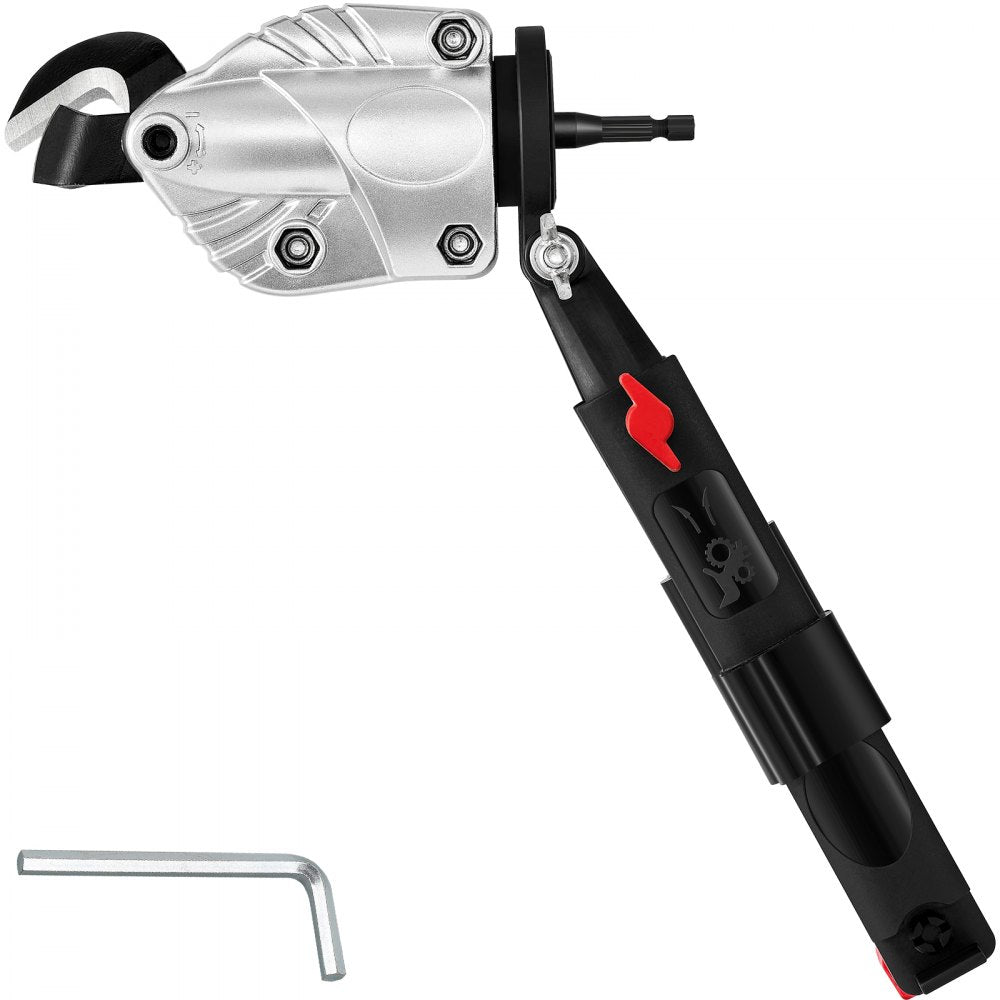 VEVOR Metal Cutter Drill Attachment, Metal Shears Attachment with 360 Degree Pivoting Head, for Cutting Max. 21 GA Stainless Steel, 18 GA Galvanized Steel, and 14 GA Aluminum Metal Sheets 