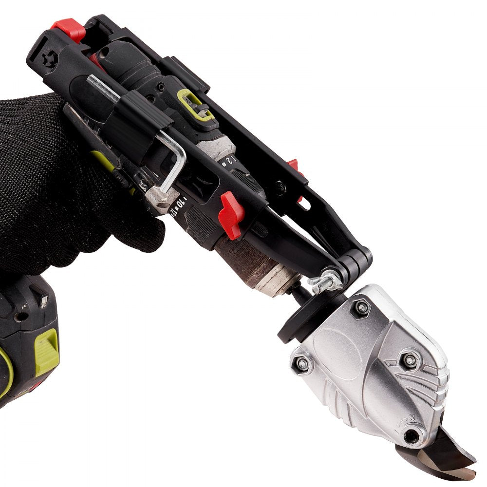 VEVOR Metal Cutter Drill Attachment, Metal Shears Attachment with 360 Degree Pivoting Head, for Cutting Max. 21 GA Stainless Steel, 18 GA Galvanized Steel, and 14 GA Aluminum Metal Sheets 