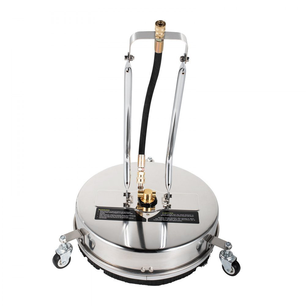 VEVOR Surface Cleaner, 4000 psi Pressure Surface Cleaner, 16" Pressure Washer Surface Cleaner 1/4" QC Pressure Washing Surface Cleaner Stainless Steel Pressure Cleaner for Decks with Twin Rotary Arm 