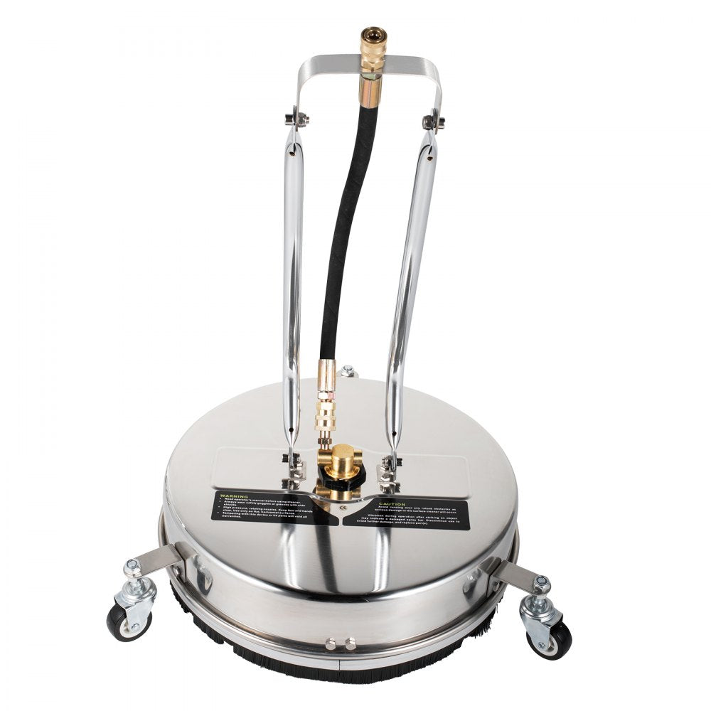 VEVOR Surface Cleaner, 4000 psi Pressure Surface Cleaner, 16" Pressure Washer Surface Cleaner 1/4" QC Pressure Washing Surface Cleaner Stainless Steel Pressure Cleaner for Decks with Twin Rotary Arm 