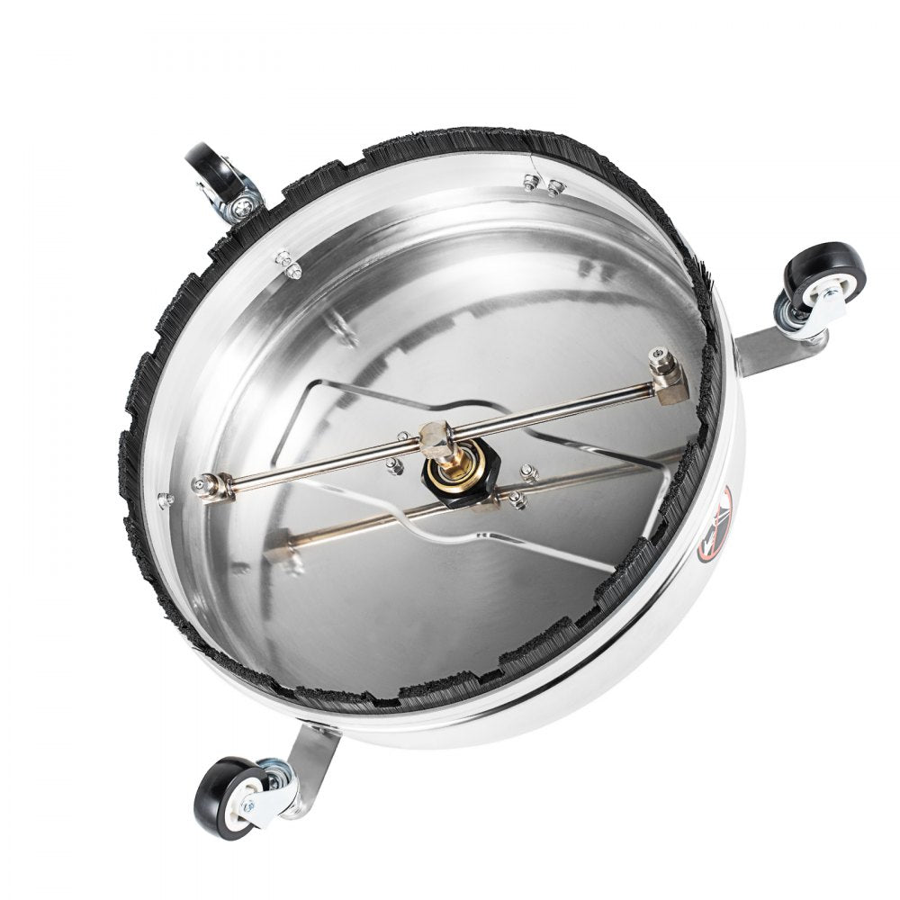 VEVOR Surface Cleaner, 4000 psi Pressure Surface Cleaner, 16" Pressure Washer Surface Cleaner 1/4" QC Pressure Washing Surface Cleaner Stainless Steel Pressure Cleaner for Decks with Twin Rotary Arm 