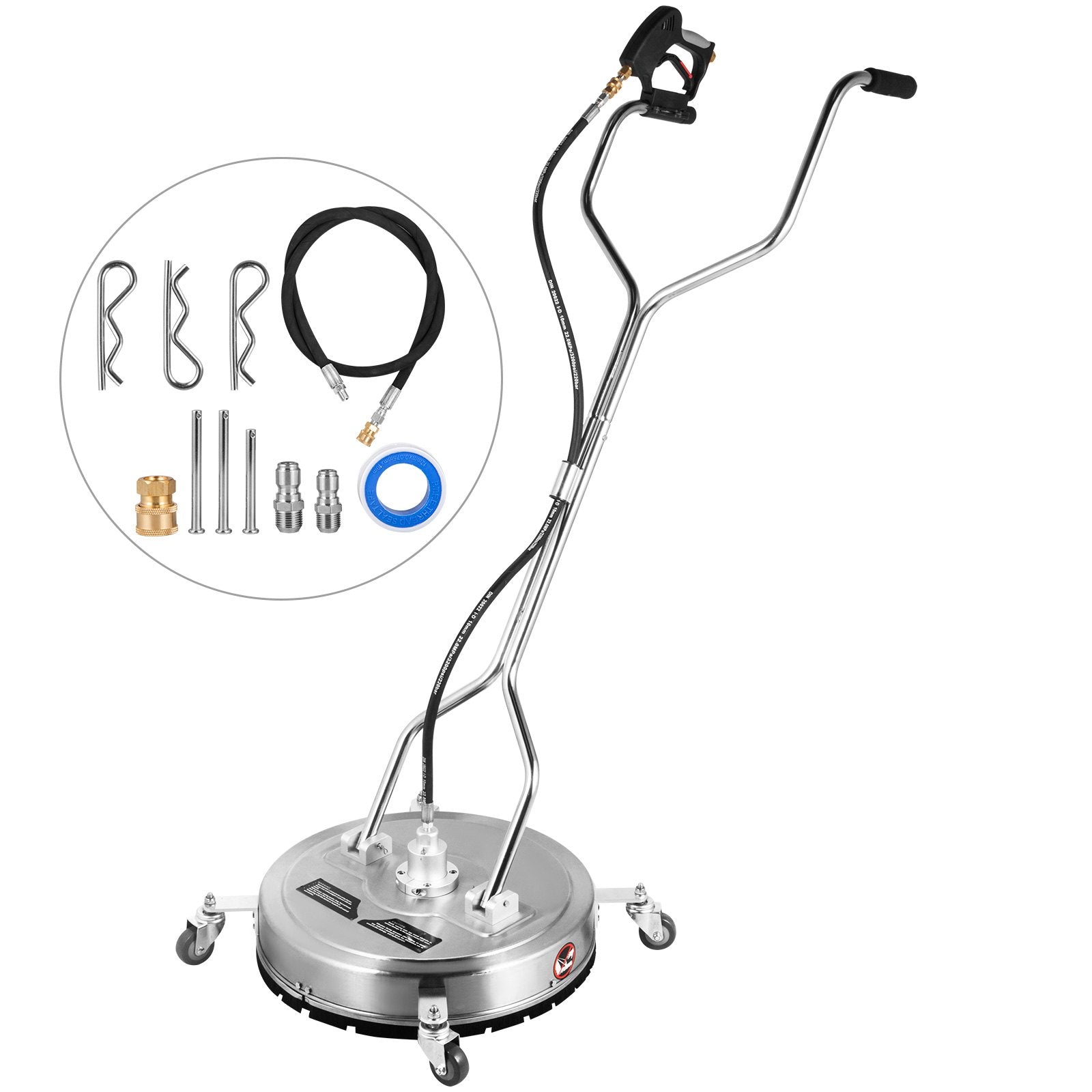 Surface Cleaner Pressure Washer Flat Surface Cleaner 18" 4000psi Rotating 3/8 QC 