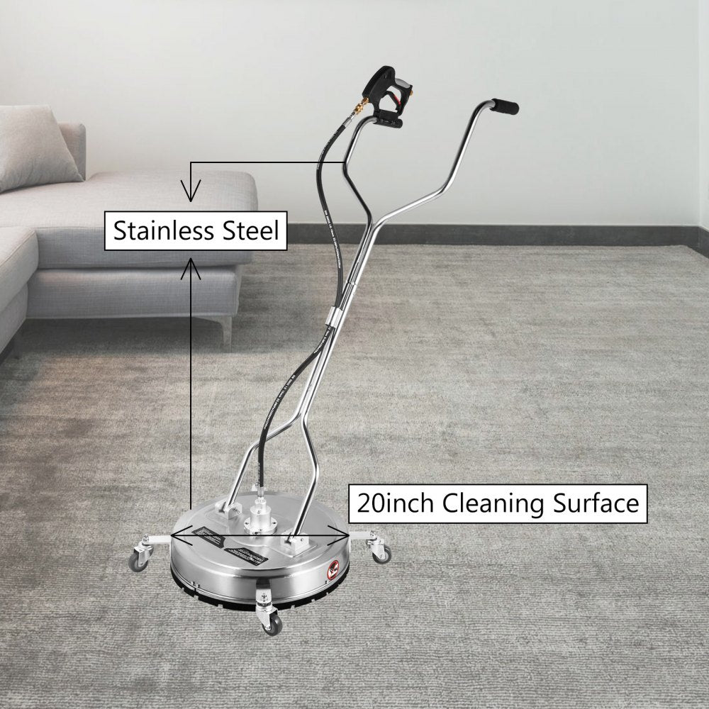 Surface Cleaner Pressure Washer Flat Surface Cleaner 20" 4000psi Rotating 3/8 QC 