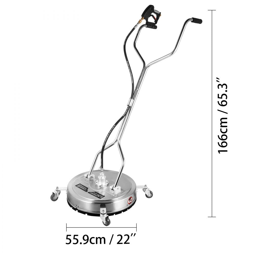 Surface Cleaner Pressure Washer Flat Surface Cleaner 22" 4000psi Rotating 3/8 QC 