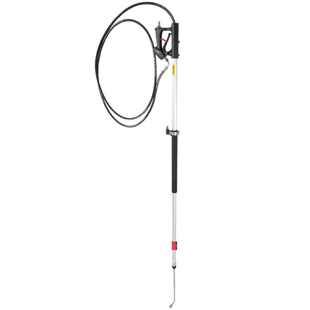 VEVOR Telescoping Pressure Washer Wand, 20 ft 5-Section Length Adjustable, Max. 4000 PSI Pressure, Fit for 3/8'' Quick Connection w/ Extension Wand, 5 Spray Nozzles, Belt, for Roof, Fence, Gutter 