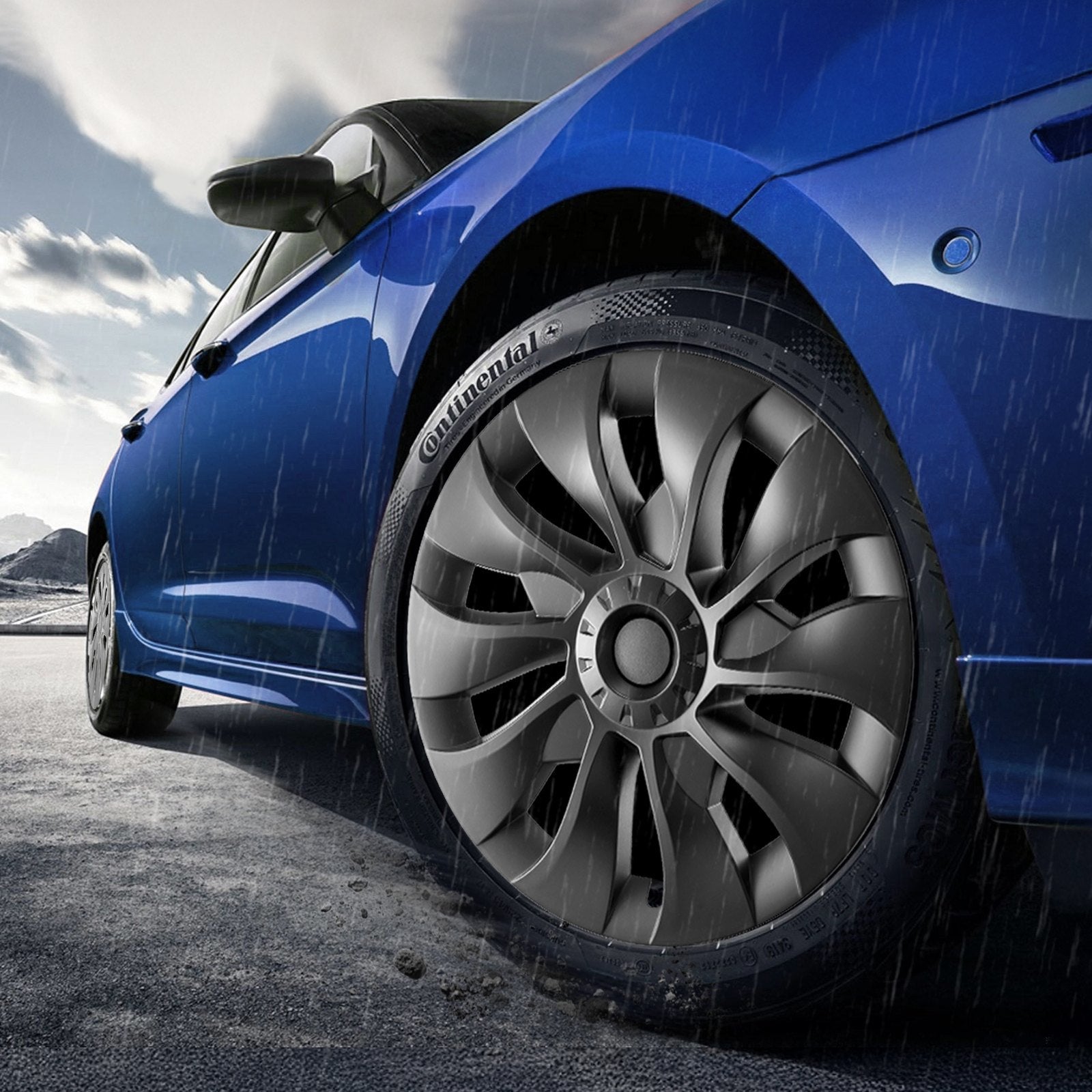 VEVOR 18" Wheel Rim Cover for 2017-2023 Model 3 Hubcap with Valve Nozzle Hole 