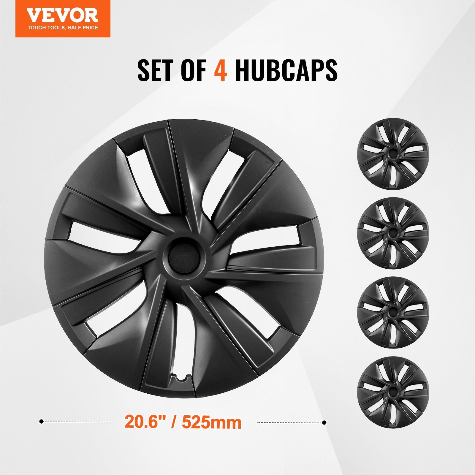 VEVOR 19" Wheel Rim Cover for 2020-2023 Model Y Hubcap with Valve Nozzle Hole 