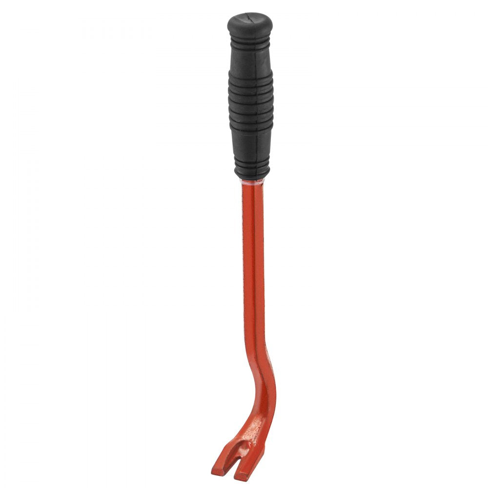 Deck Wrecker Pry Bar 4-Tine, Deck Wrecking Bar with 56-Inch Long Handle, Demolition Bar, 2-Inch Spacing between Tines, Deck Pry Bar with Nail Puller, Deck Wrecker Tool Heavy-Duty Steel, Yellow 
