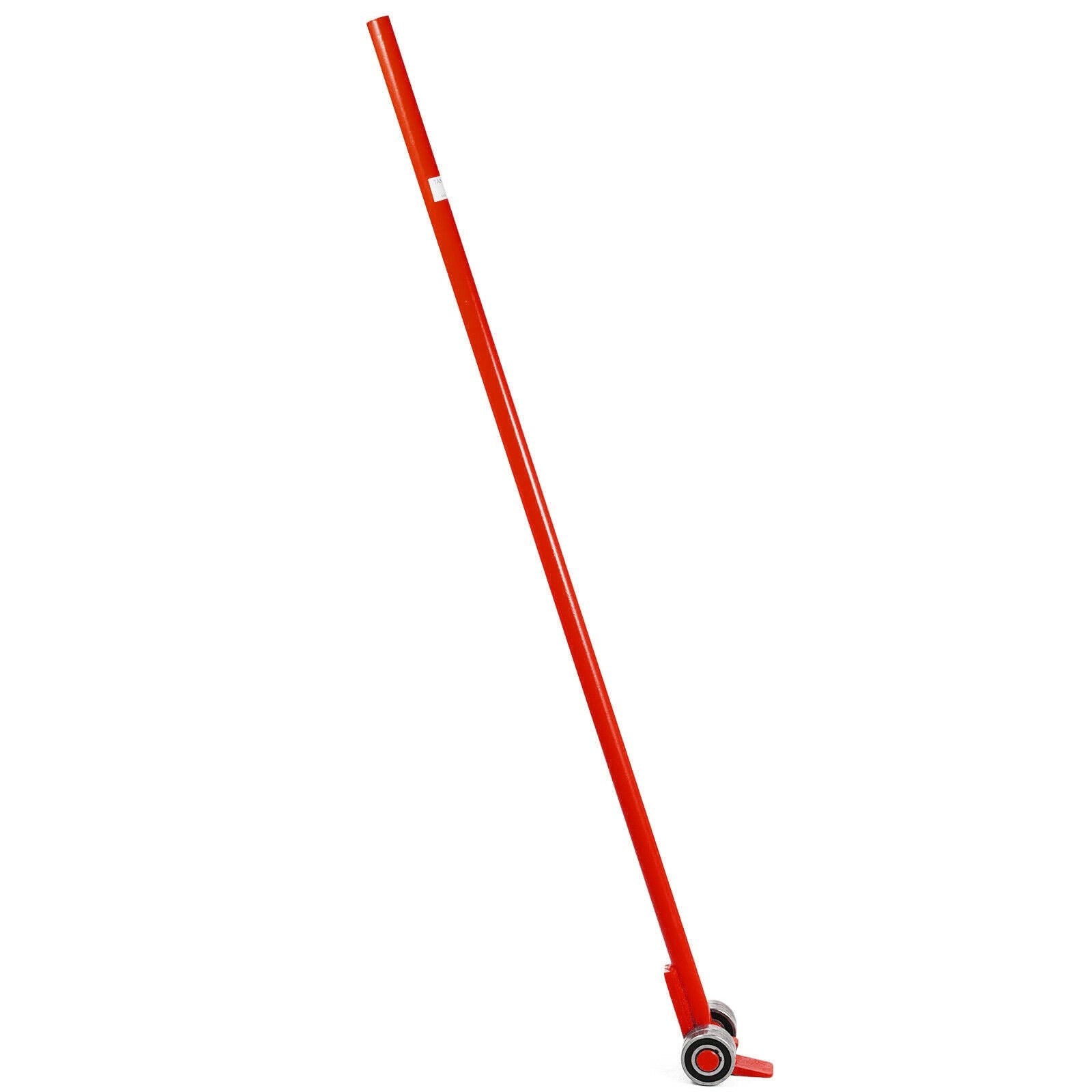 3t Pry Lever Bar 6600lbs Capacity Steel Pry Lever Bar W/wheels 5' Length Handle 