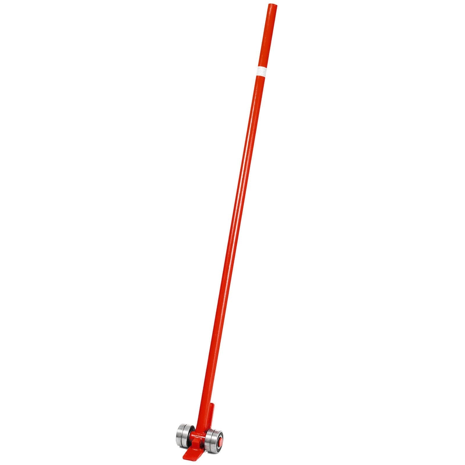 3t Pry Lever Bar 6600lbs Capacity Steel Pry Lever Bar W/wheels 5' Length Handle 