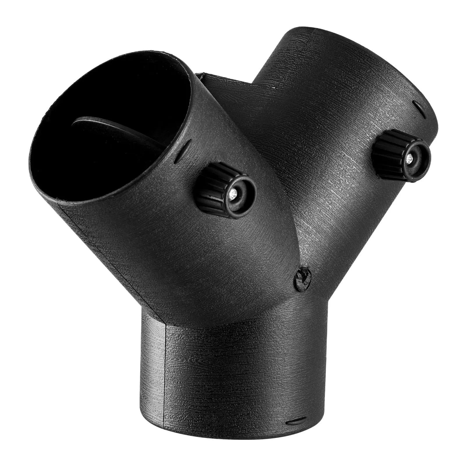 VEVOR 3-Inch Diesel Heater Duct Connector, Y Branch Air Vent Duct with Dual 90° Adjustable Valves, 3-Way Black Joint Connector for 2KW, 5KW, 8KW Diesel Heaters 