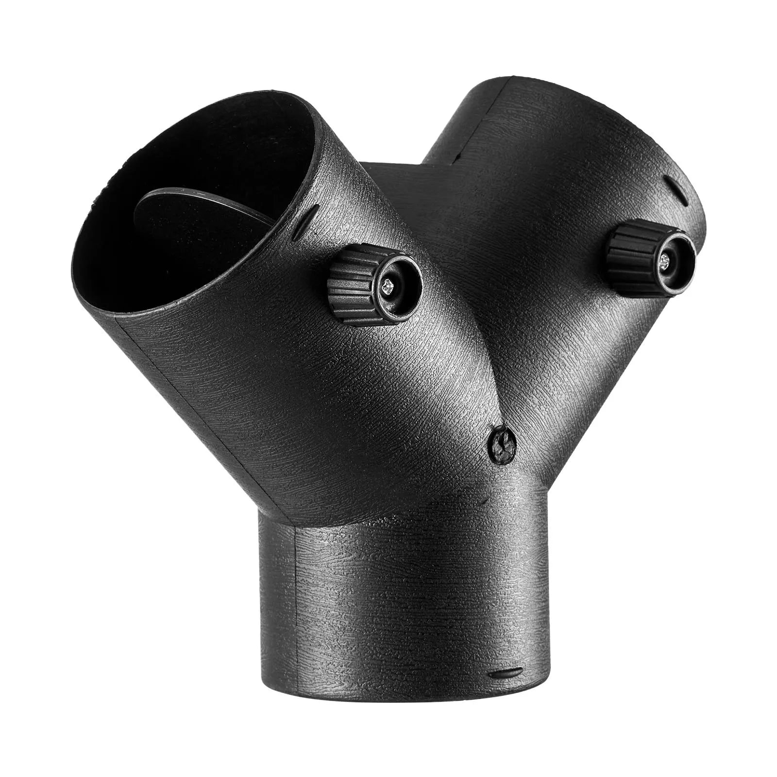VEVOR 3-Inch Diesel Heater Duct Connector, Y Branch Air Vent Duct with Dual 90° Adjustable Valves, 3-Way Black Joint Connector for 2KW, 5KW, 8KW Diesel Heaters 