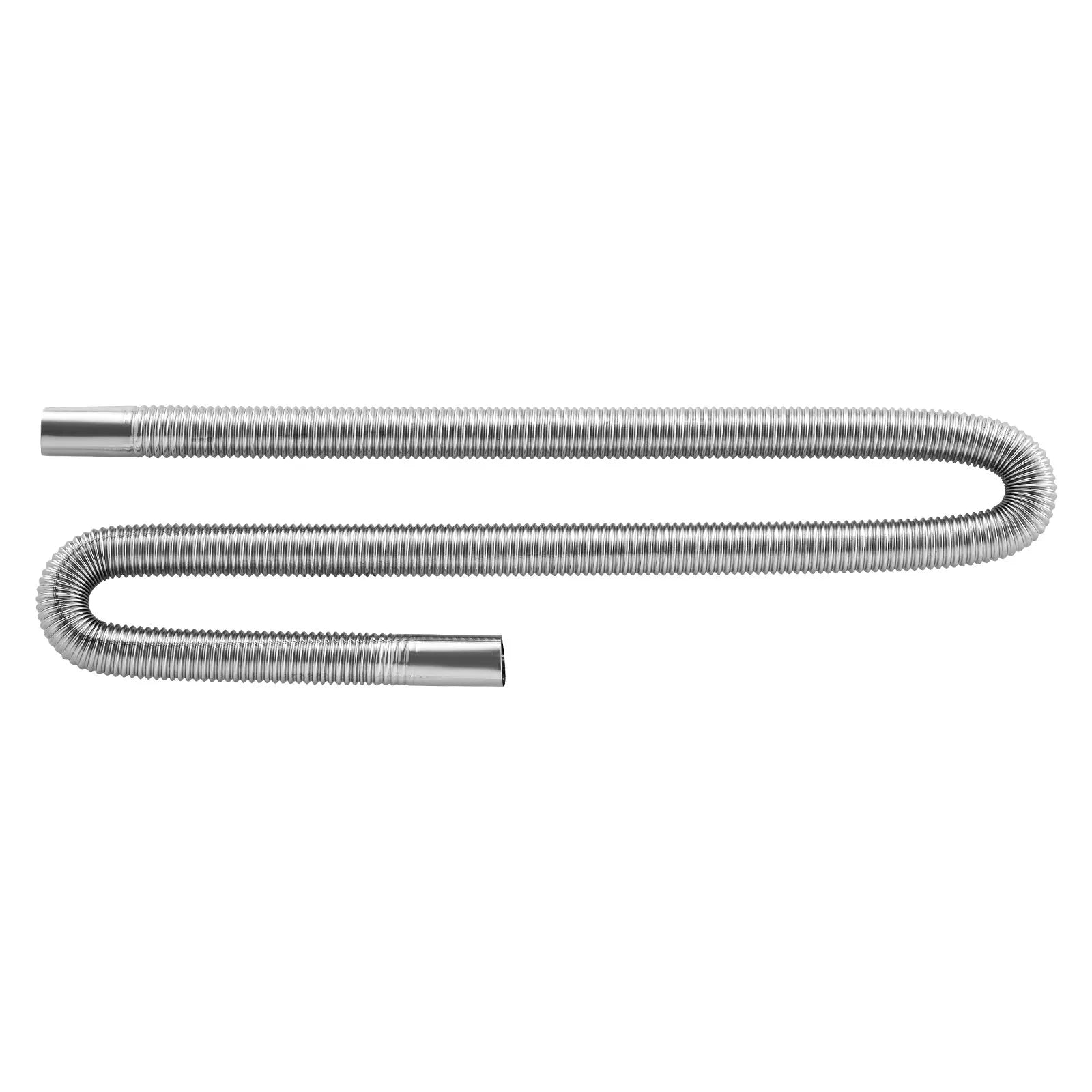 VEVOR Diesel Heater Exhaust Hose, 47.2 inch Stainless Steel Flexible Pipe with 2 Clamps for 2KW/5KW/8KW Diesel Heaters 