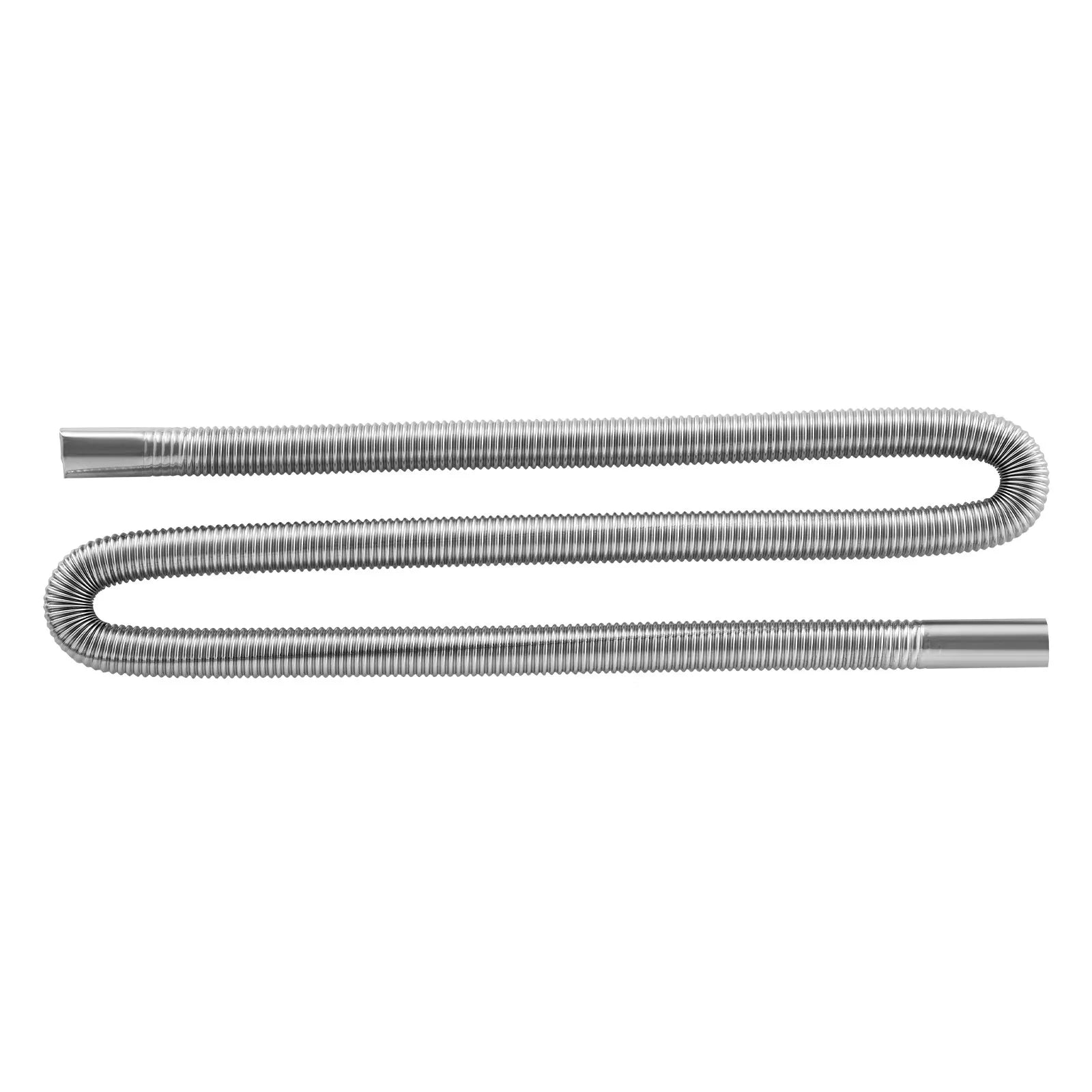 VEVOR Diesel Heater Exhaust Hose, 58.7 inch Stainless Steel Flexible Pipe with 2 Clamps for 2KW/5KW/8KW Diesel Heaters 