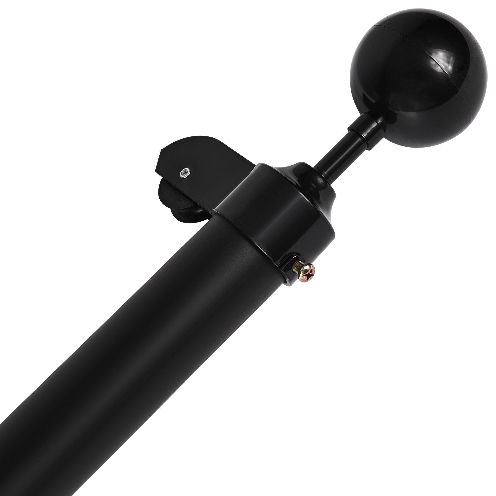 VEVOR 30FT Detachable Flagpole Kit Heavy Duty Aluminum Flag Pole Black 