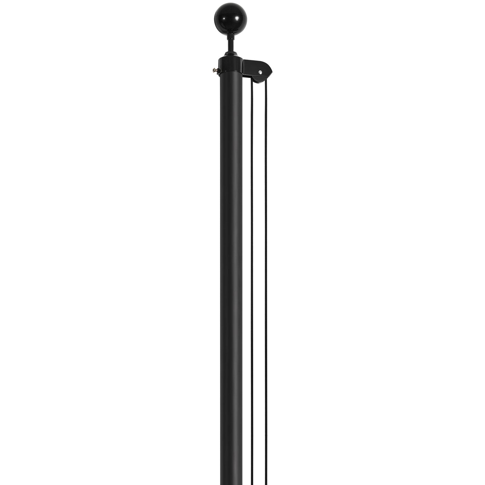 VEVOR 30FT Detachable Flagpole Kit Heavy Duty Aluminum Flag Pole Black 