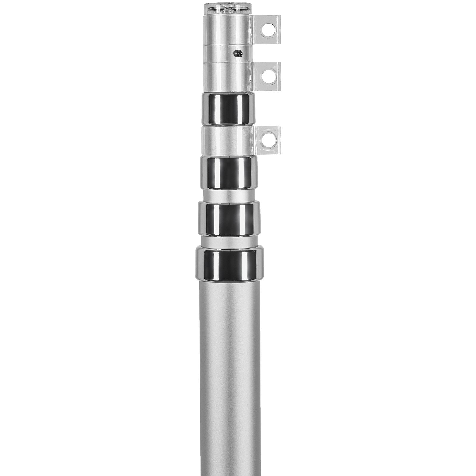 VEVOR 20FT Telescopic Flagpole Kit Heavy Duty Aluminum Flag Pole Silver 